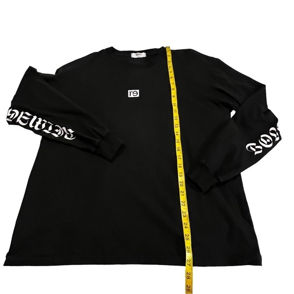 Re-Inc Boldly Long Sleeve Black and White Unisex Medium T-ShirtStreetwear Skate - Picture 9 of 12